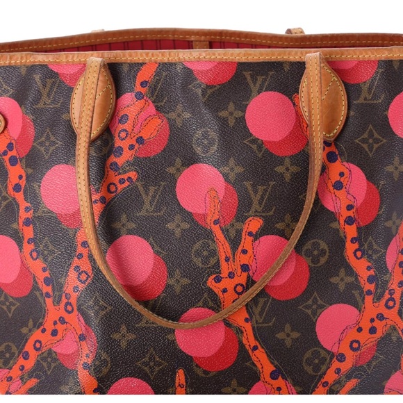 Louis Vuitton Monogram La Mage Neverfull MM Tote Bag M41603 LV Brown Red Pink - Picture 10 of 15